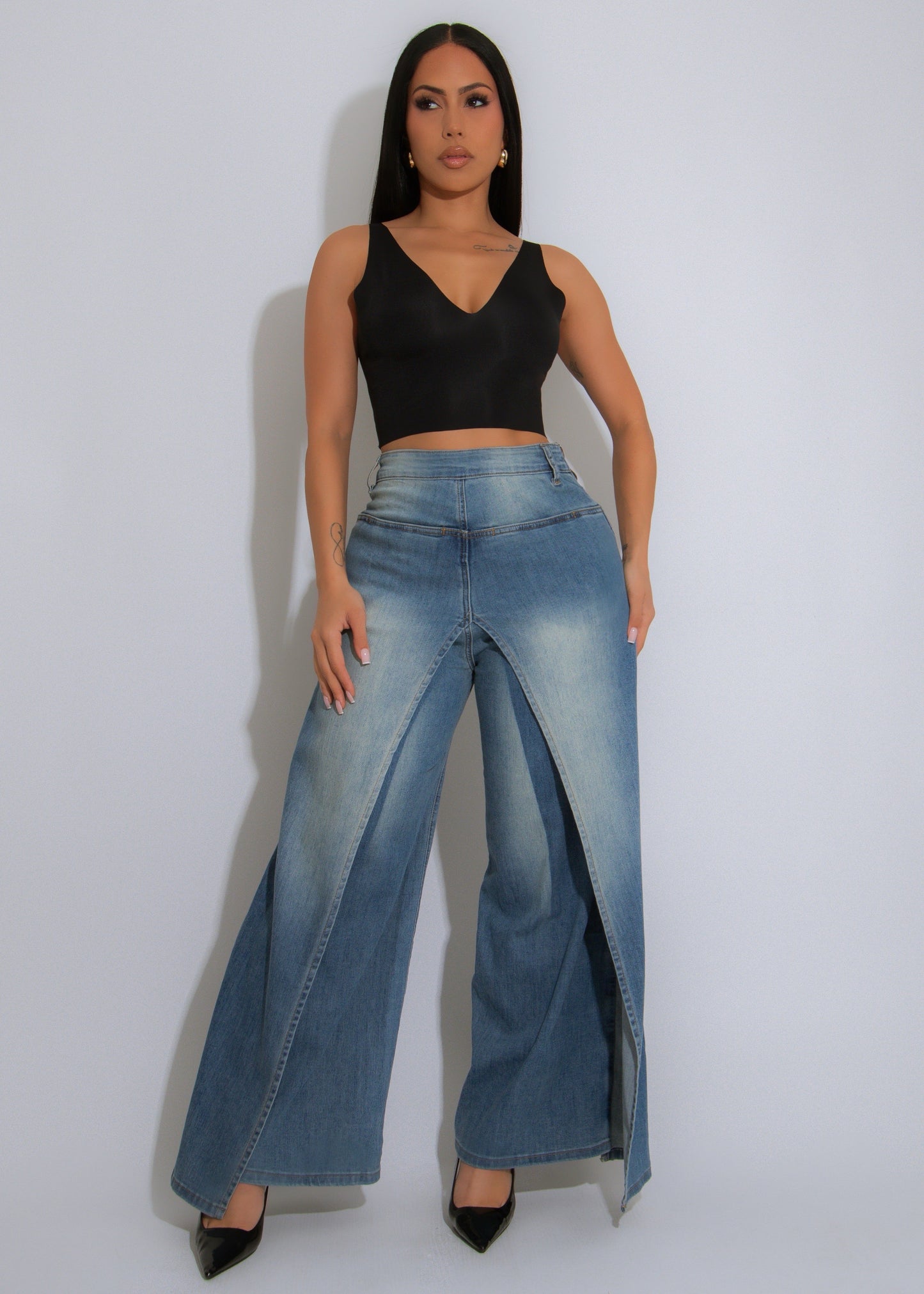 Retro Rise Jeans Denim