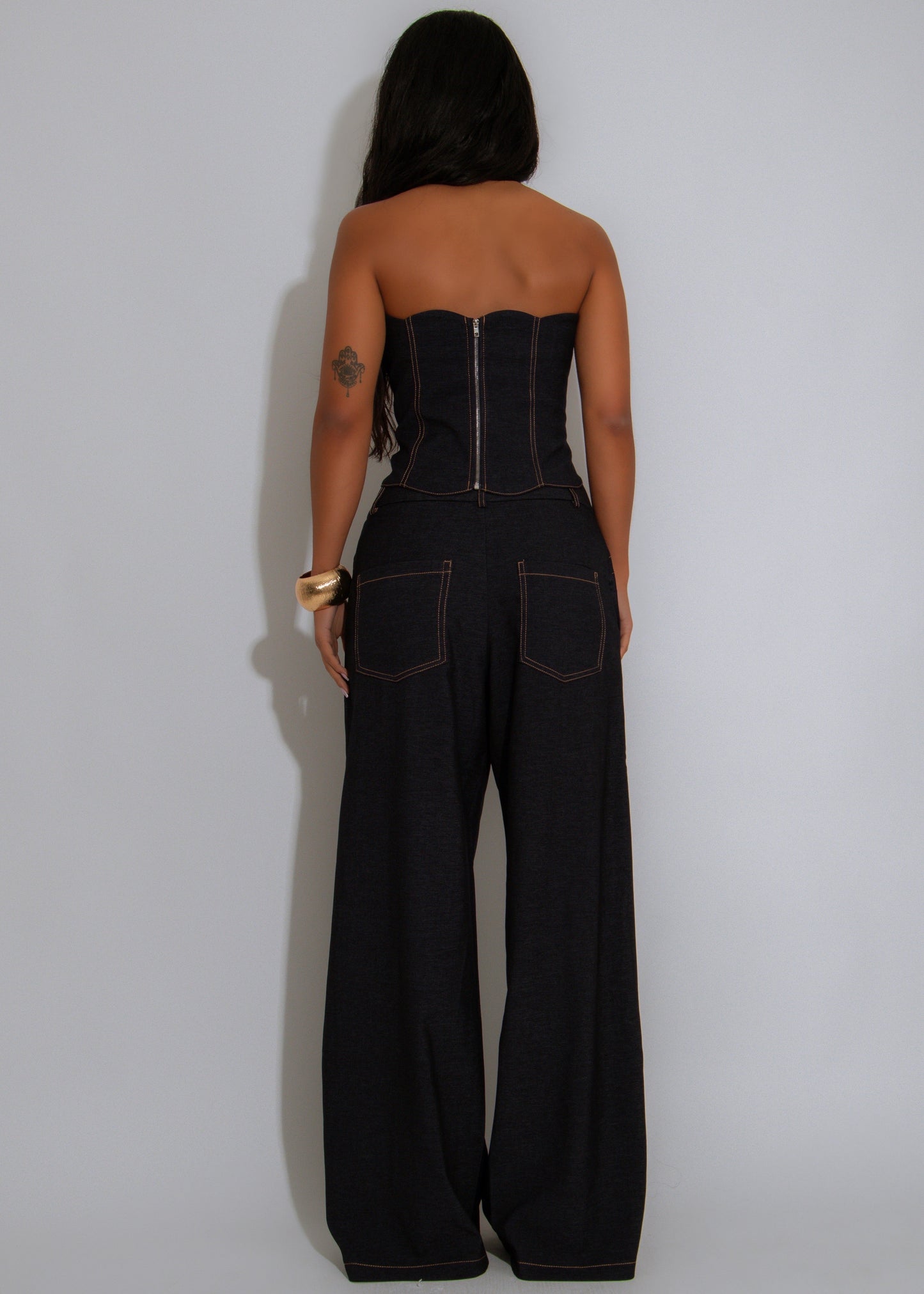 Off-Duty Muse Pant Set Dark Denim