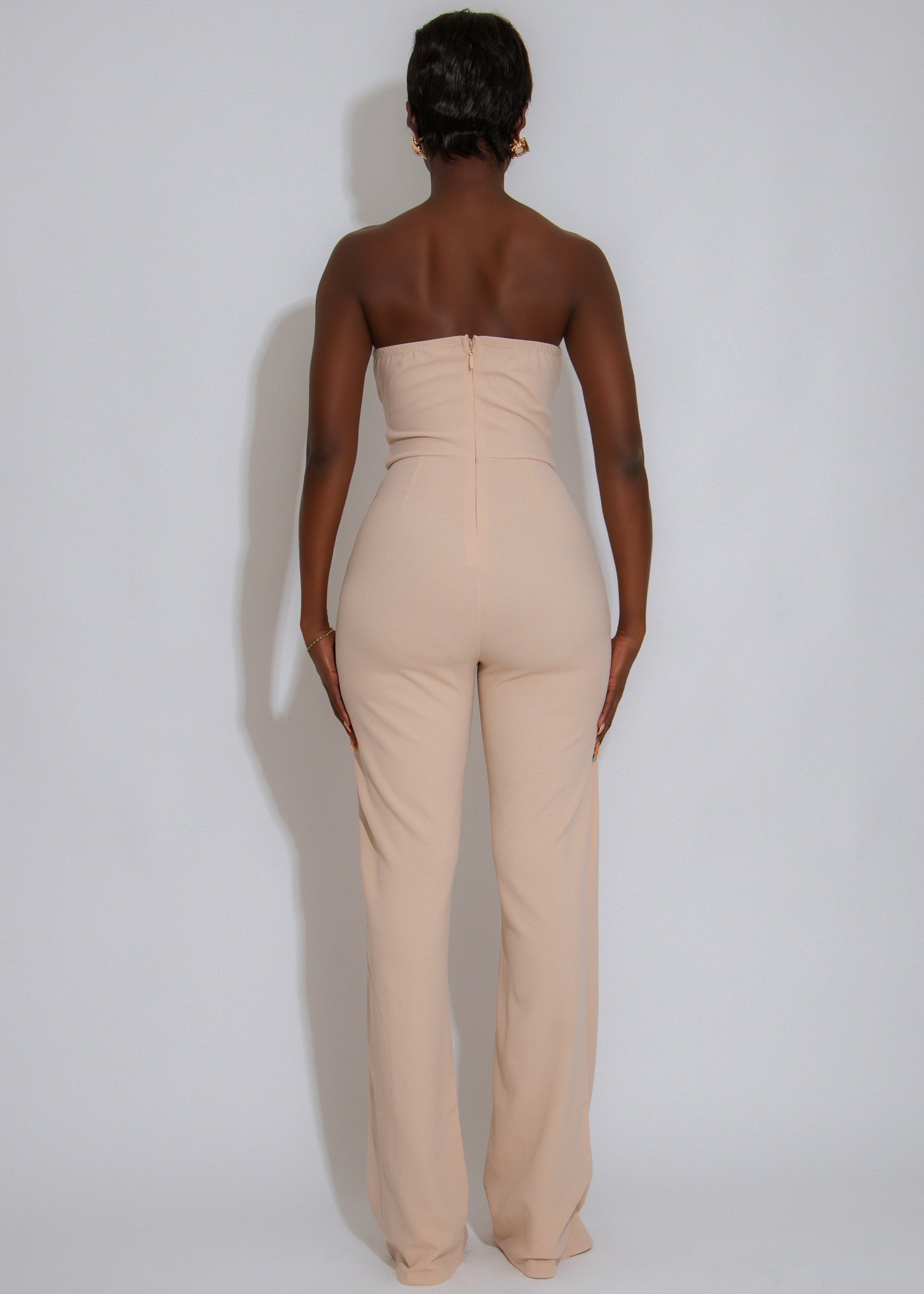 Eclipse Energy Ruched Jumpsuit Nude