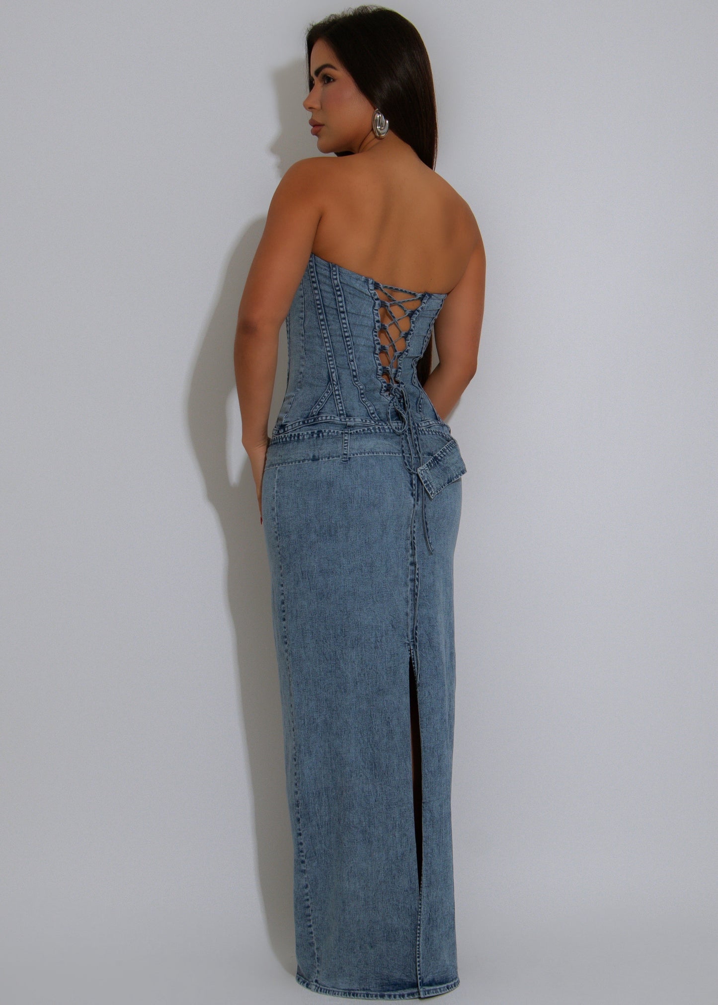Rivet Muse Midi Dress Denim