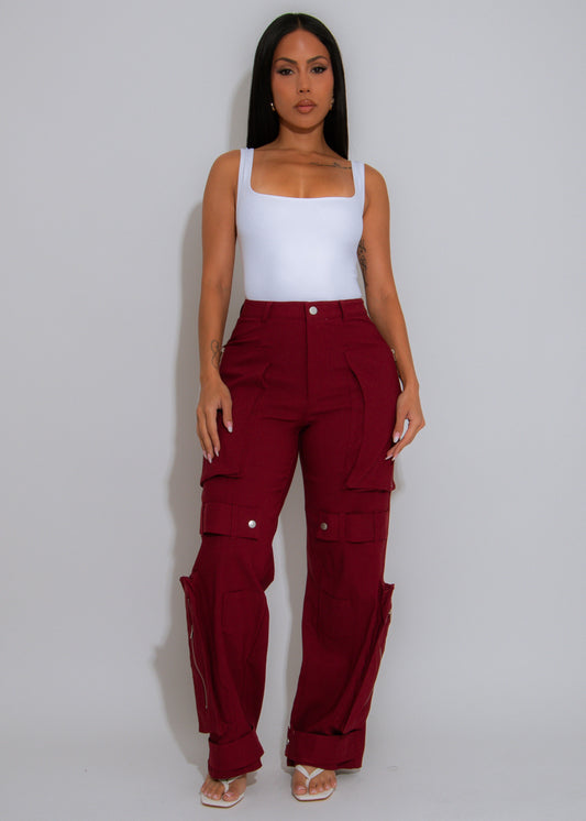 Rebel Cargo Pant Red