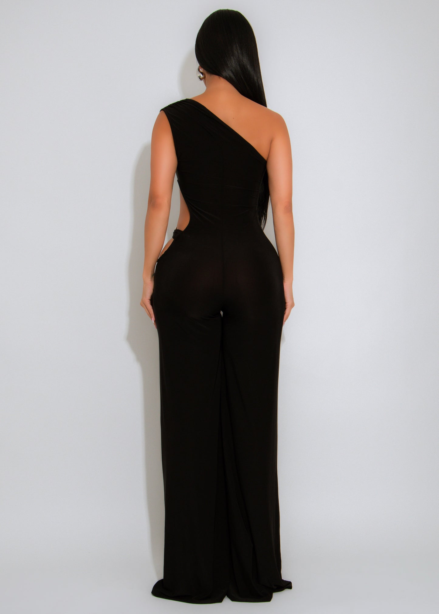Radiant Ruched Jumpsuit Black