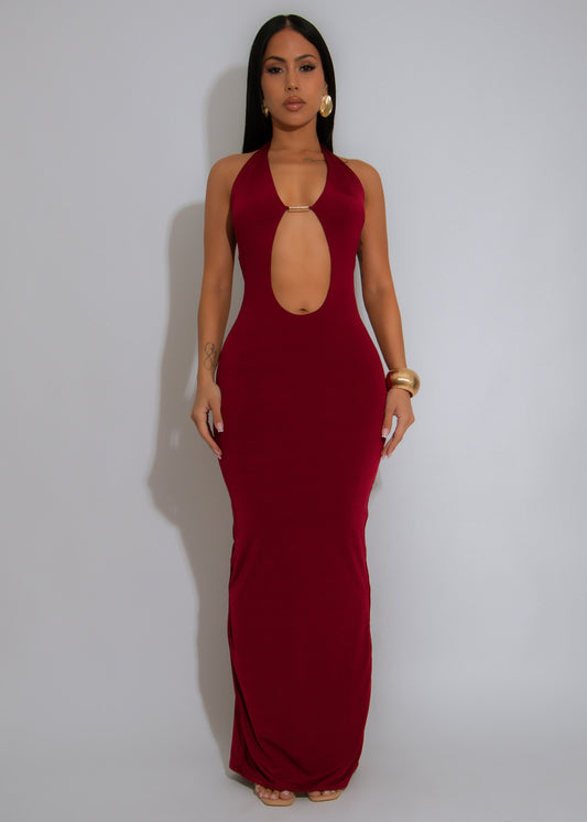 Bare Allure Maxi Dress Red