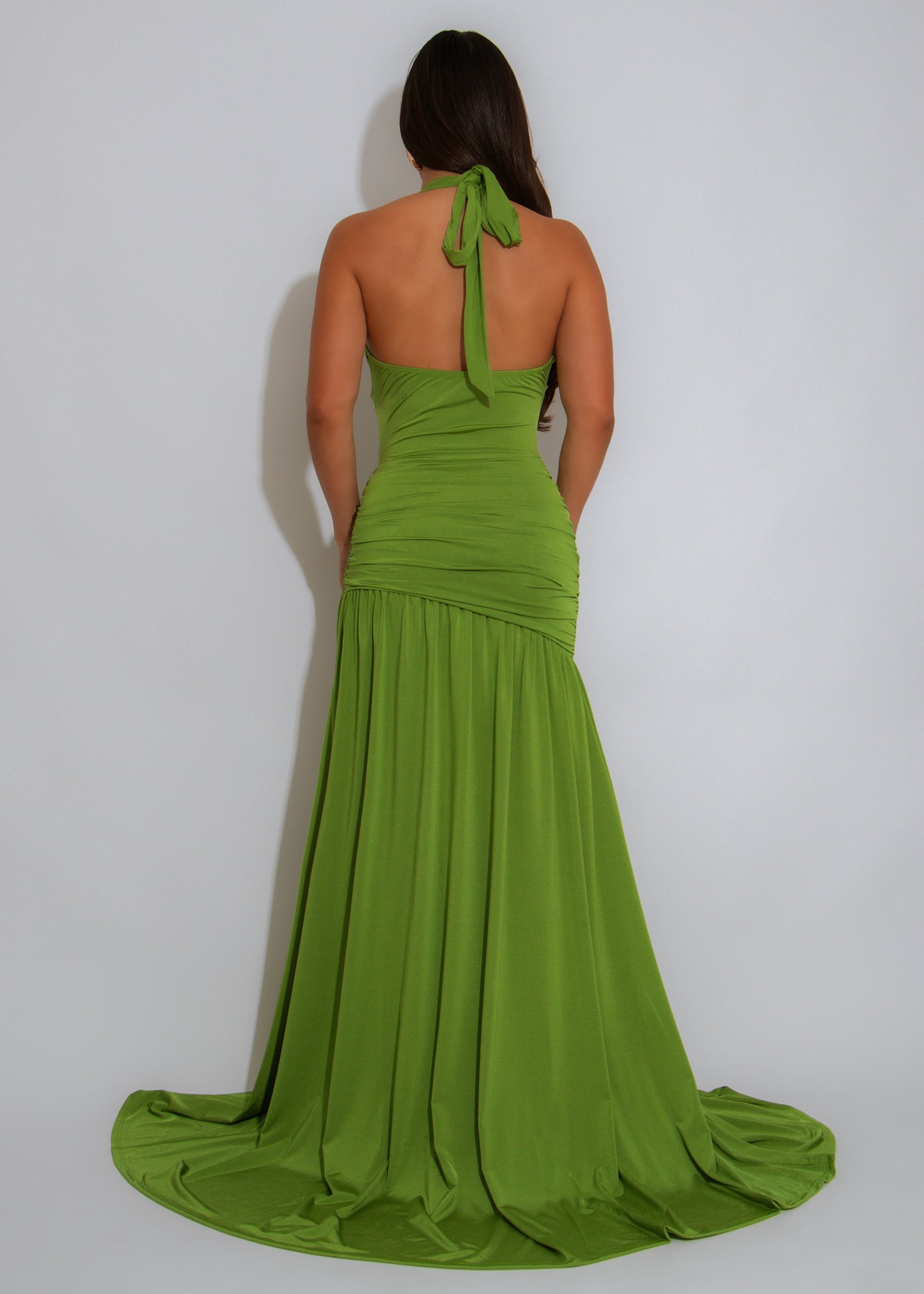 Oasis Whisper Ruched Maxi Dress Green