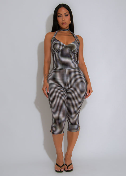 Picnic Chic Capri Set Black