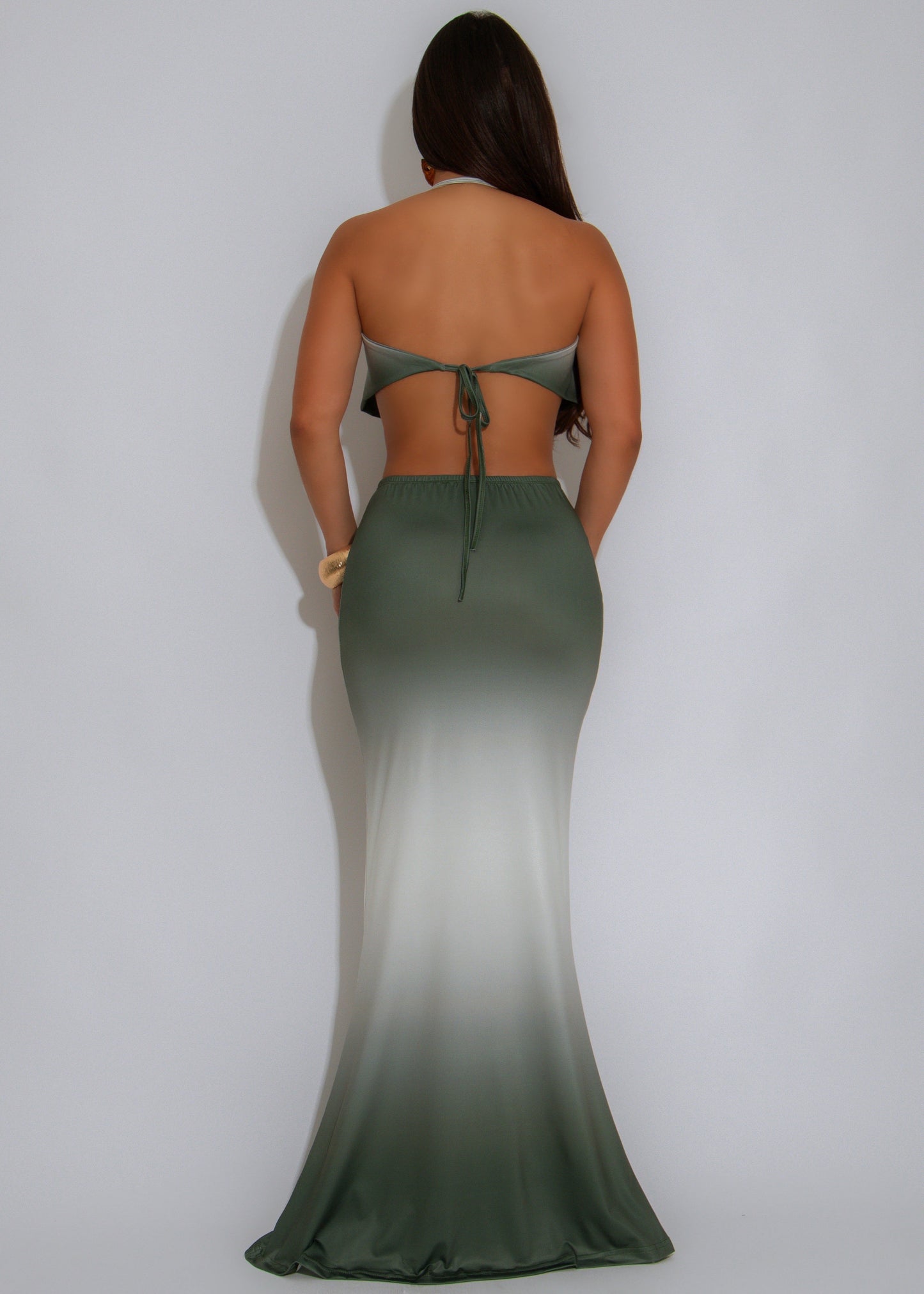 Horizon Allure Ruched Skirt Set Green