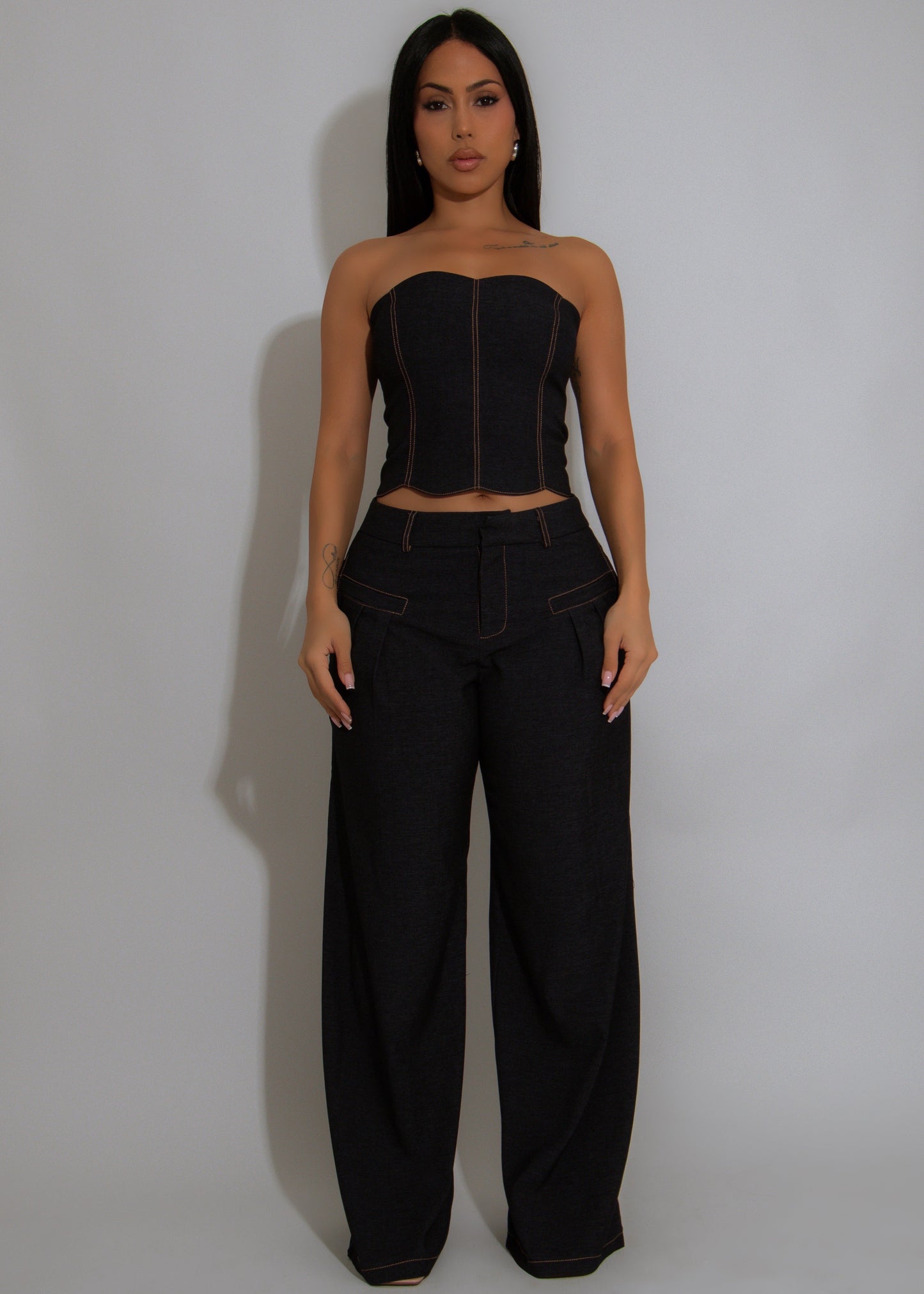 Off-Duty Muse Pant Set Dark Denim